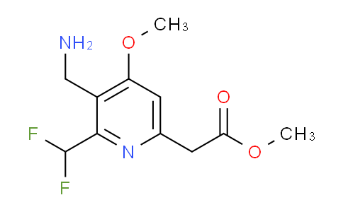 Methyl 3-(aminomethyl)-2-(difluoromethyl)-4-methoxypyridine-6-acetate