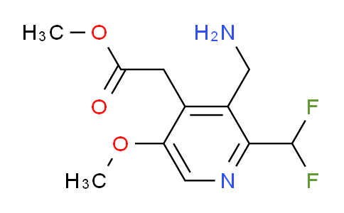 Methyl 3-(aminomethyl)-2-(difluoromethyl)-5-methoxypyridine-4-acetate