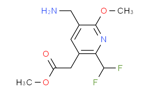 Methyl 3-(aminomethyl)-6-(difluoromethyl)-2-methoxypyridine-5-acetate