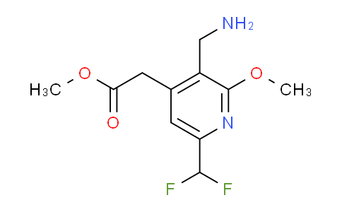 Methyl 3-(aminomethyl)-6-(difluoromethyl)-2-methoxypyridine-4-acetate