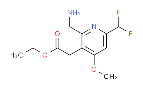Ethyl 2-(aminomethyl)-6-(difluoromethyl)-4-methoxypyridine-3-acetate