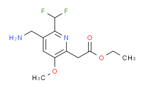 Ethyl 3-(aminomethyl)-2-(difluoromethyl)-5-methoxypyridine-6-acetate