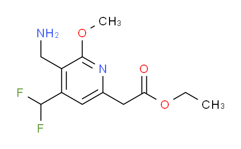 Ethyl 3-(aminomethyl)-4-(difluoromethyl)-2-methoxypyridine-6-acetate