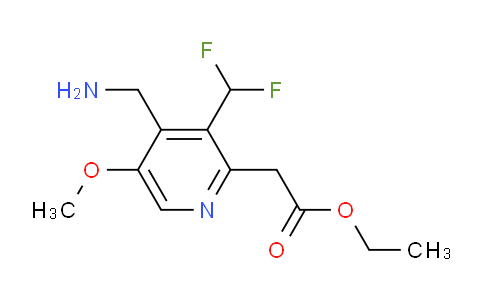 Ethyl 4-(aminomethyl)-3-(difluoromethyl)-5-methoxypyridine-2-acetate