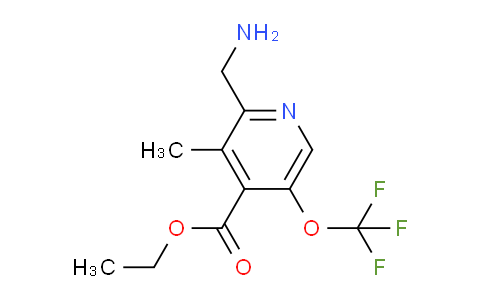 Ethyl 2-(aminomethyl)-3-methyl-5-(trifluoromethoxy)pyridine-4-carboxylate