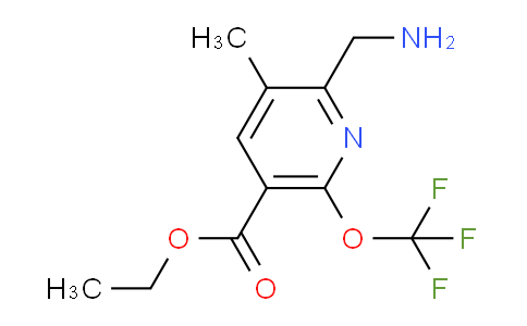 Ethyl 2-(aminomethyl)-3-methyl-6-(trifluoromethoxy)pyridine-5-carboxylate