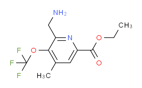 Ethyl 2-(aminomethyl)-4-methyl-3-(trifluoromethoxy)pyridine-6-carboxylate