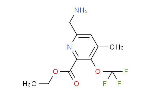 Ethyl 6-(aminomethyl)-4-methyl-3-(trifluoromethoxy)pyridine-2-carboxylate