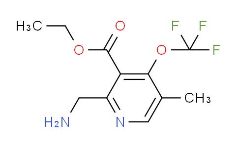 Ethyl 2-(aminomethyl)-5-methyl-4-(trifluoromethoxy)pyridine-3-carboxylate