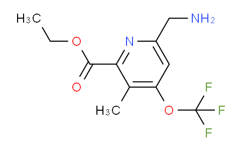 Ethyl 6-(aminomethyl)-3-methyl-4-(trifluoromethoxy)pyridine-2-carboxylate