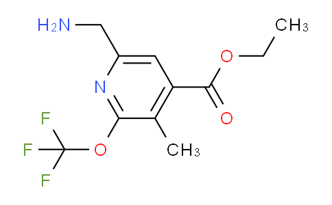 Ethyl 6-(aminomethyl)-3-methyl-2-(trifluoromethoxy)pyridine-4-carboxylate