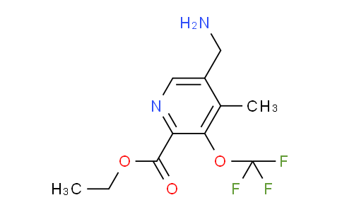 Ethyl 5-(aminomethyl)-4-methyl-3-(trifluoromethoxy)pyridine-2-carboxylate