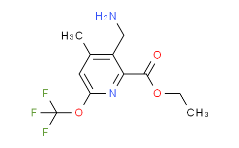 Ethyl 3-(aminomethyl)-4-methyl-6-(trifluoromethoxy)pyridine-2-carboxylate