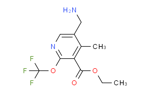 Ethyl 5-(aminomethyl)-4-methyl-2-(trifluoromethoxy)pyridine-3-carboxylate