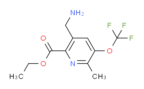Ethyl 5-(aminomethyl)-2-methyl-3-(trifluoromethoxy)pyridine-6-carboxylate