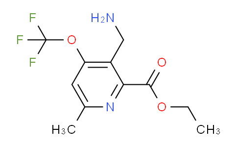 Ethyl 3-(aminomethyl)-6-methyl-4-(trifluoromethoxy)pyridine-2-carboxylate