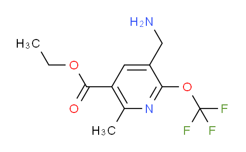 Ethyl 3-(aminomethyl)-6-methyl-2-(trifluoromethoxy)pyridine-5-carboxylate