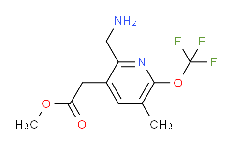 Methyl 2-(aminomethyl)-5-methyl-6-(trifluoromethoxy)pyridine-3-acetate