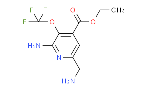 Ethyl 2-amino-6-(aminomethyl)-3-(trifluoromethoxy)pyridine-4-carboxylate