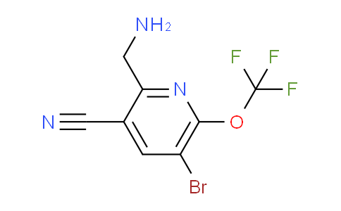 2-(Aminomethyl)-5-bromo-3-cyano-6-(trifluoromethoxy)pyridine