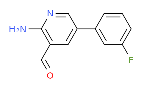 2-Amino-5-(3-fluorophenyl)nicotinaldehyde