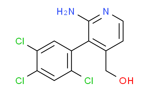 2-Amino-3-(2,4,5-trichlorophenyl)pyridine-4-methanol