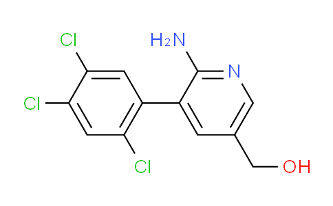 2-Amino-3-(2,4,5-trichlorophenyl)pyridine-5-methanol