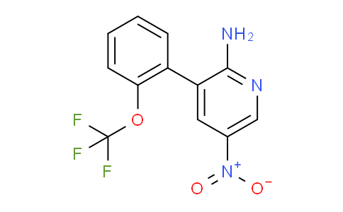 2-Amino-5-nitro-3-(2-(trifluoromethoxy)phenyl)pyridine