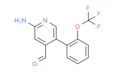 2-Amino-5-(2-(trifluoromethoxy)phenyl)isonicotinaldehyde