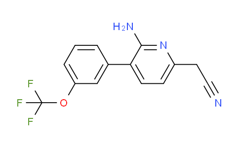AM51653 | 1261830-16-3 | 2-Amino-3-(3-(trifluoromethoxy)phenyl)pyridine-6-acetonitrile