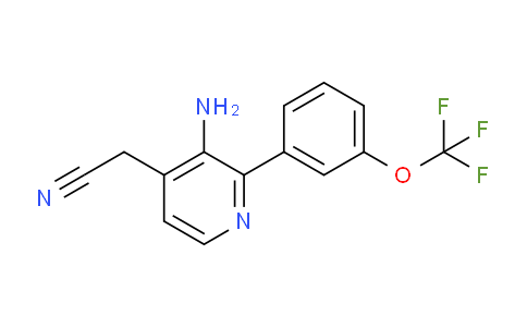 3-Amino-2-(3-(trifluoromethoxy)phenyl)pyridine-4-acetonitrile