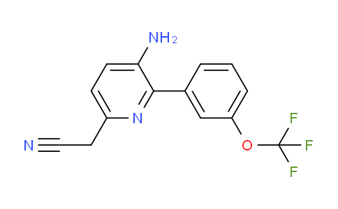 3-Amino-2-(3-(trifluoromethoxy)phenyl)pyridine-6-acetonitrile