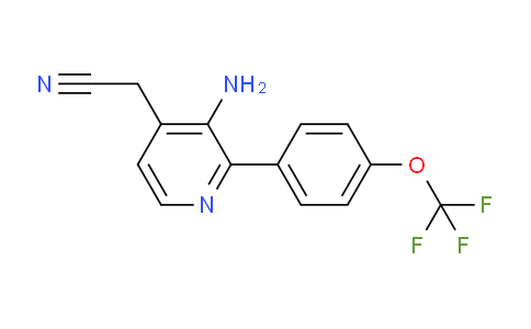 3-Amino-2-(4-(trifluoromethoxy)phenyl)pyridine-4-acetonitrile