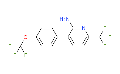 2-Amino-3-(4-(trifluoromethoxy)phenyl)-6-(trifluoromethyl)pyridine