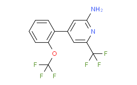 2-Amino-4-(2-(trifluoromethoxy)phenyl)-6-(trifluoromethyl)pyridine