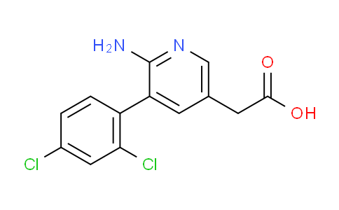 2-Amino-3-(2,4-dichlorophenyl)pyridine-5-acetic acid