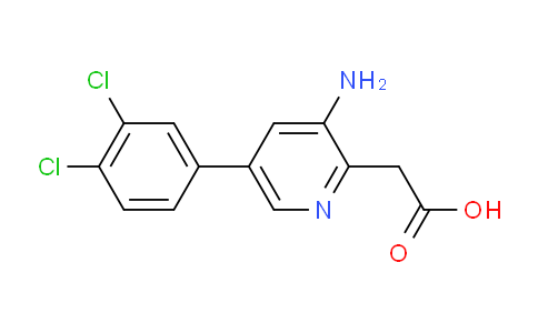 3-Amino-5-(3,4-dichlorophenyl)pyridine-2-acetic acid