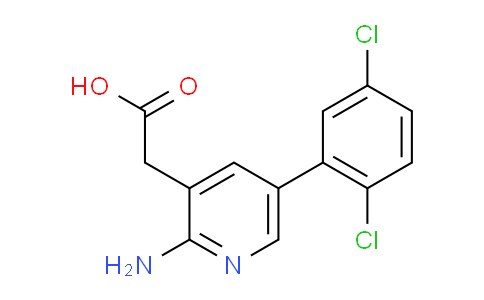 2-Amino-5-(2,5-dichlorophenyl)pyridine-3-acetic acid