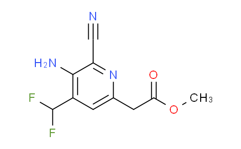 Methyl 3-amino-2-cyano-4-(difluoromethyl)pyridine-6-acetate