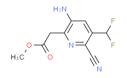 Methyl 5-amino-2-cyano-3-(difluoromethyl)pyridine-6-acetate