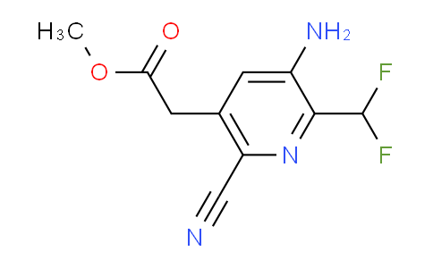 Methyl 3-amino-6-cyano-2-(difluoromethyl)pyridine-5-acetate