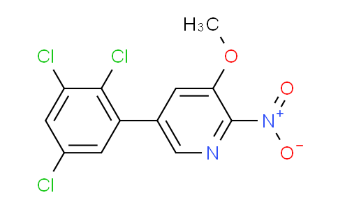 3-Methoxy-2-nitro-5-(2,3,5-trichlorophenyl)pyridine