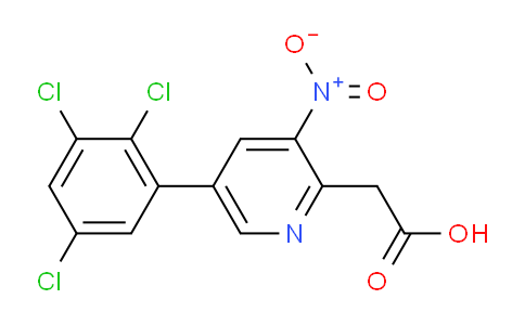 3-Nitro-5-(2,3,5-trichlorophenyl)pyridine-2-acetic acid