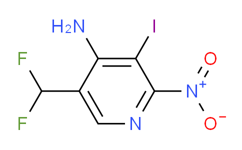 4-Amino-5-(difluoromethyl)-3-iodo-2-nitropyridine