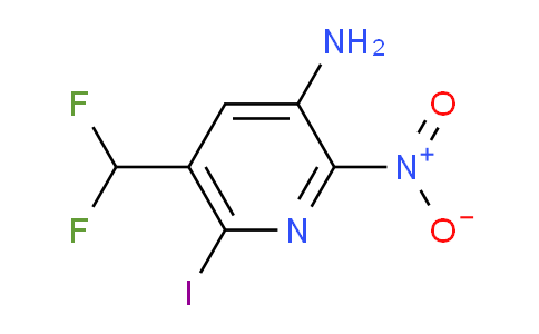 3-Amino-5-(difluoromethyl)-6-iodo-2-nitropyridine
