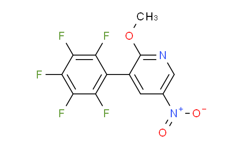 2-Methoxy-5-nitro-3-(perfluorophenyl)pyridine