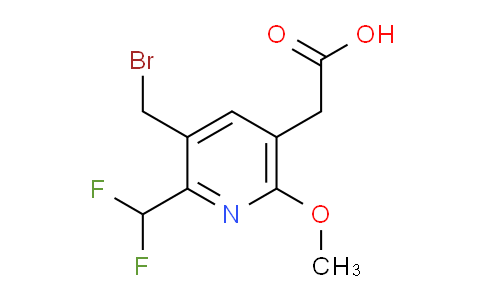 3-(Bromomethyl)-2-(difluoromethyl)-6-methoxypyridine-5-acetic acid