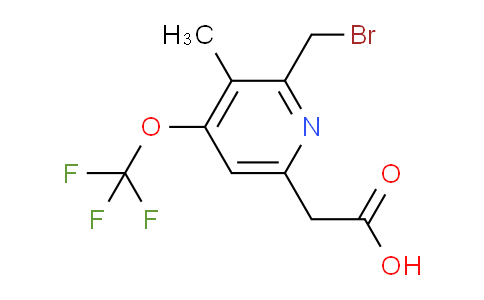 2-(Bromomethyl)-3-methyl-4-(trifluoromethoxy)pyridine-6-acetic acid