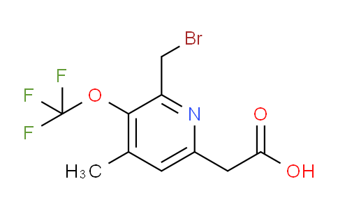 2-(Bromomethyl)-4-methyl-3-(trifluoromethoxy)pyridine-6-acetic acid