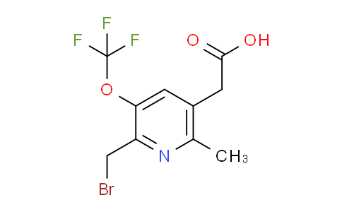 2-(Bromomethyl)-6-methyl-3-(trifluoromethoxy)pyridine-5-acetic acid